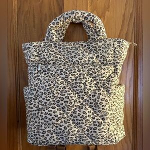 Beis Wild Child Diaper Tote Bag Leopard Print Backpack (no diaper accessories)